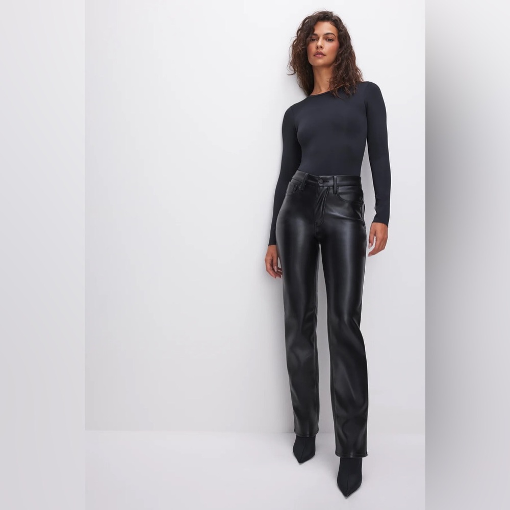 Good American Good Icon Faux Leather Pants